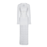 Elegant Solid Knitted Maxi Dress