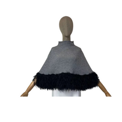 Cozy Pull Over Knitted Cape - WINI