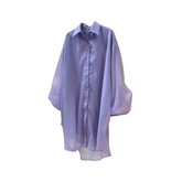 Casual Sheer Double Veil Single-Breasted Shirt