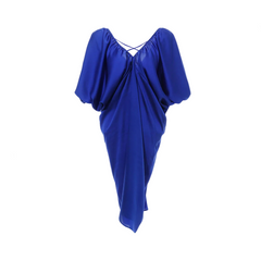 Deep V-Neck Backless Cross Tie Dress