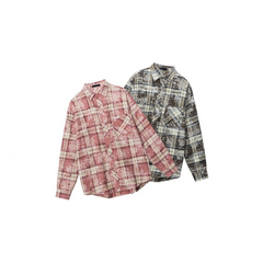 Casual Plaid Loose Fit Long Sleeved Shirt