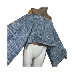 Denim Off Shoulder Crop Top - WINI