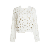 Solid Hollow Out Knitting Cardigan