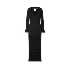 Elegant Solid Knitted Maxi Dress