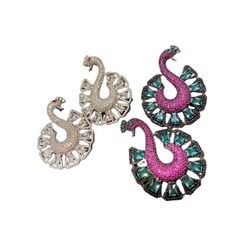 Retro Baroque Peacock Earrings