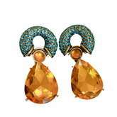 Water Drop Geometric Retro Stud Earrings