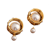 Retro Circular High-End Stud Earrings