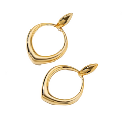 Retro Metallic Stud Earrings