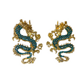 Retro Zodiac Dragon Earrings