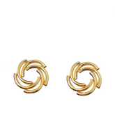 Simple Flower Round Stud Earrings