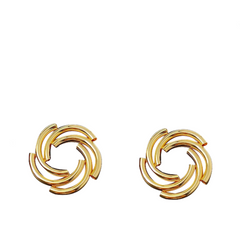 Simple Flower Round Stud Earrings