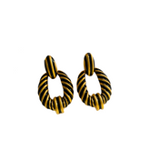 Pre Order: Black Droplet Vintage Clip Earrings