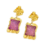 Vintage Crystal Lava Earrings