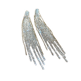 Diamond Zircon Long Tassel Earrings
