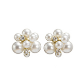 Pearl Flower Stud Earrings
