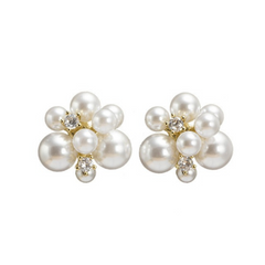 Pearl Flower Stud Earrings