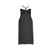 Hollow Halter Neckline Bandage Dress