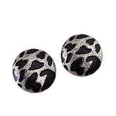 Irregular Leopard Print Round Earrings