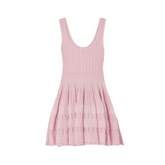 Hollowed Out A-Line Waistband Vest Dress