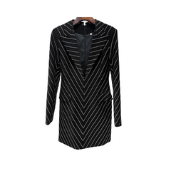 Stripe Hot Diamond Slim Fit Suit Dress