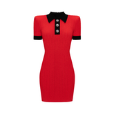 Ribbed Knit Mini Dress