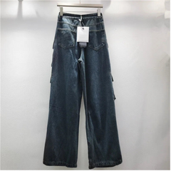 Tie Dye Multi Pocket Loose Straight Pants