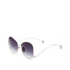 Mirror Round Oversized Contort Leg Sunglasses