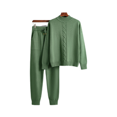 Fried Dough Twists Knitting Sweater + Pants Set