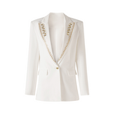 Metal Hot Stamping One Button Blazer