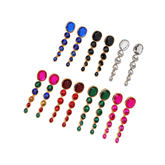 Multicolor Oval Drop Earrings