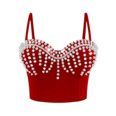 Solid Crop Rivet Corset