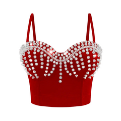 Solid Crop Rivet Corset