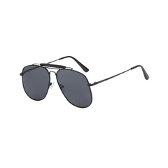 Metal Large Frame Tinted Sunglasses