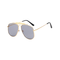 Metal Large Frame Tinted Sunglasses