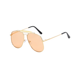 Metal Large Frame Tinted Sunglasses