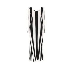 Elegant Striped Knitted Maxi Dress