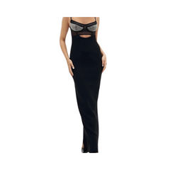 Hollow Backless Bandage Long Dress