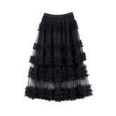 Three Layer Handmade Patchwork A-Line Skirt