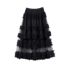 Three Layer Handmade Patchwork A-Line Skirt