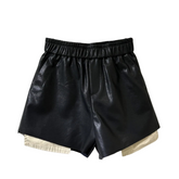 High-Waist Faux Leather Shorts