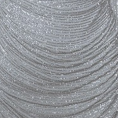 Steel Ring Pleated Padded Shoulder Deep V-Neck Dress