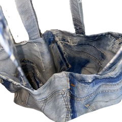 Cool Patchwork Denim Tote Bag - WINI