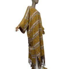 Warm Knitted Tassel Maxi Cardigan - WINI