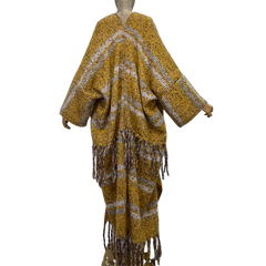 Warm Knitted Tassel Maxi Cardigan - WINI