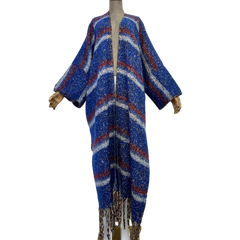 Warm Knitted Tassel Maxi Cardigan - WINI