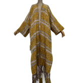 Warm Knitted Tassel Maxi Cardigan - WINI