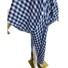Elegant Checkered Kaftan Dress - WINI