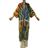 Chic Gradient Print Tassel Maxi Cardigan - WINI