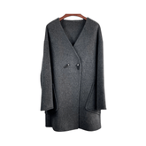 Antler Button Thick Woolen Coat