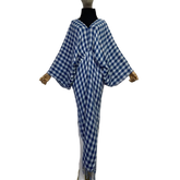 Elegant Checkered Kaftan Dress - WINI